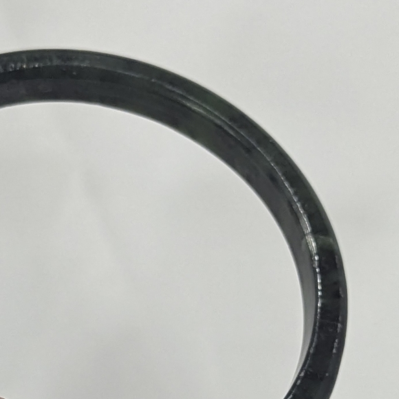 Vintage raw natural dark green agate bangle, apox 62mm - Picture 2 of 10